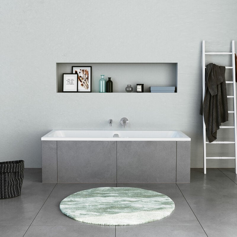 DURAVIT - Baignoire murale en acrylique rectangulaire à encastrer design pour salle de bain, 2 dossiers inclinés - 180x80x47cm - Blanc - DURAPECOS