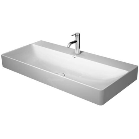 Duravit DuraSquare - Lavabo 1000x470 mm, avec un trou pour robinet, DuraCeram, blanc alpin 2353100041
