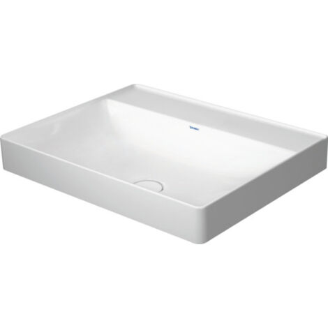 Duravit DuraSquare - Vasque 600x470 mm, sans trop-plein, sans trou pour robinet, blanc 2354600070