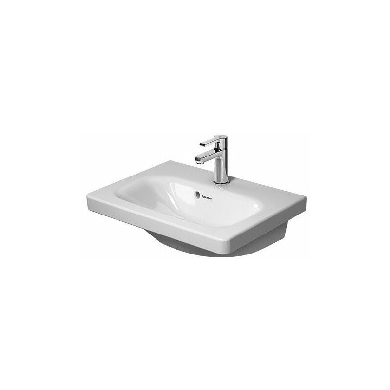 

DURASTYLE COMPACT lavabo con plataforma para grifo rebosadero 550x400mm 3 orificios para grifería blanco - Duravit