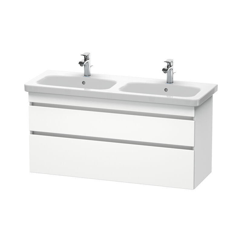 

Duravit DuraStyle Mueble de pared 6498, 2 cajones, 1230mm, Color (frente/cuerpo): White High Gloss Decor / White Matt Decor - DS649802218