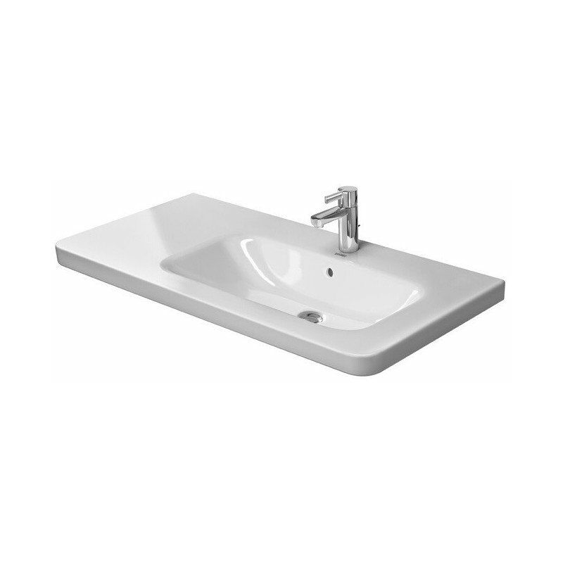 

DURASTYLE mueble lavabo lavabo recto sin grifo rebosadero piso 1000x480mm 1 orificio para grifería blanco - Duravit