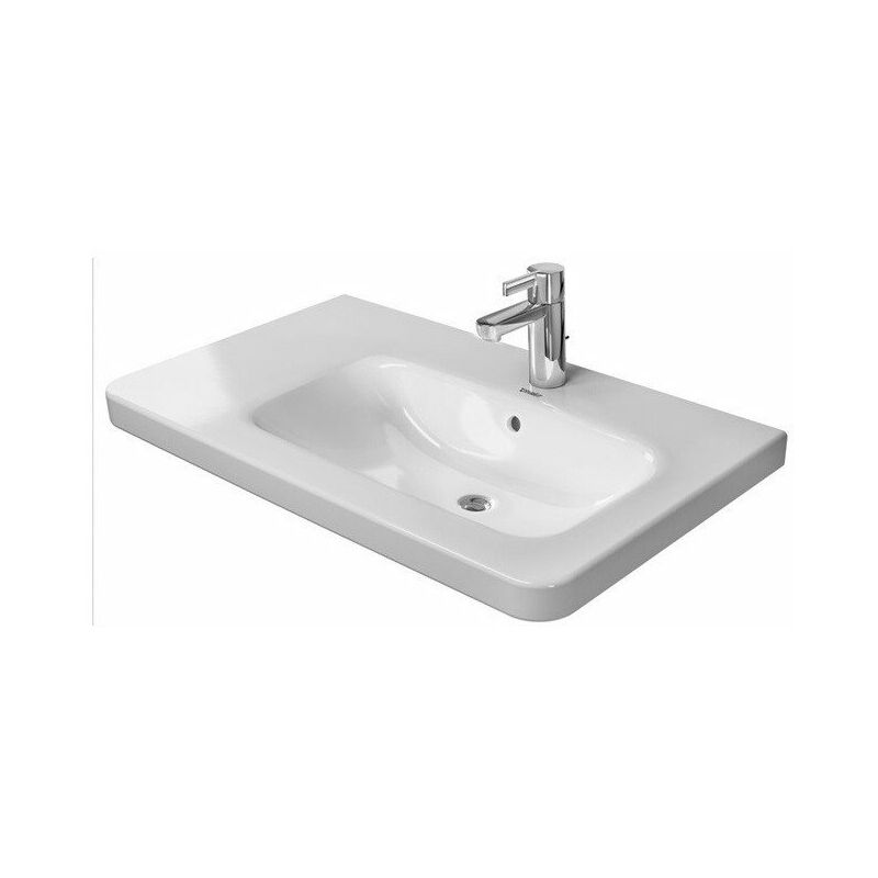 

DURASTYLE mueble lavabo lavabo recto sin rebosadero zona grifería 800x480mm 1 orificio para grifería blanco - Duravit