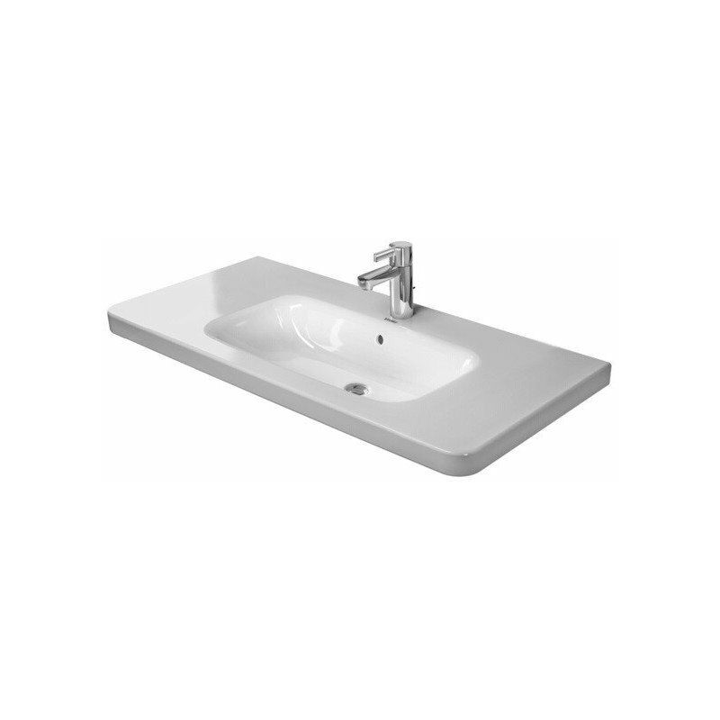 

DURASTYLE mueble lavabo sin rebosadero con plataforma para grifería 1000x480mm 3 orificios para grifería blanco - Duravit