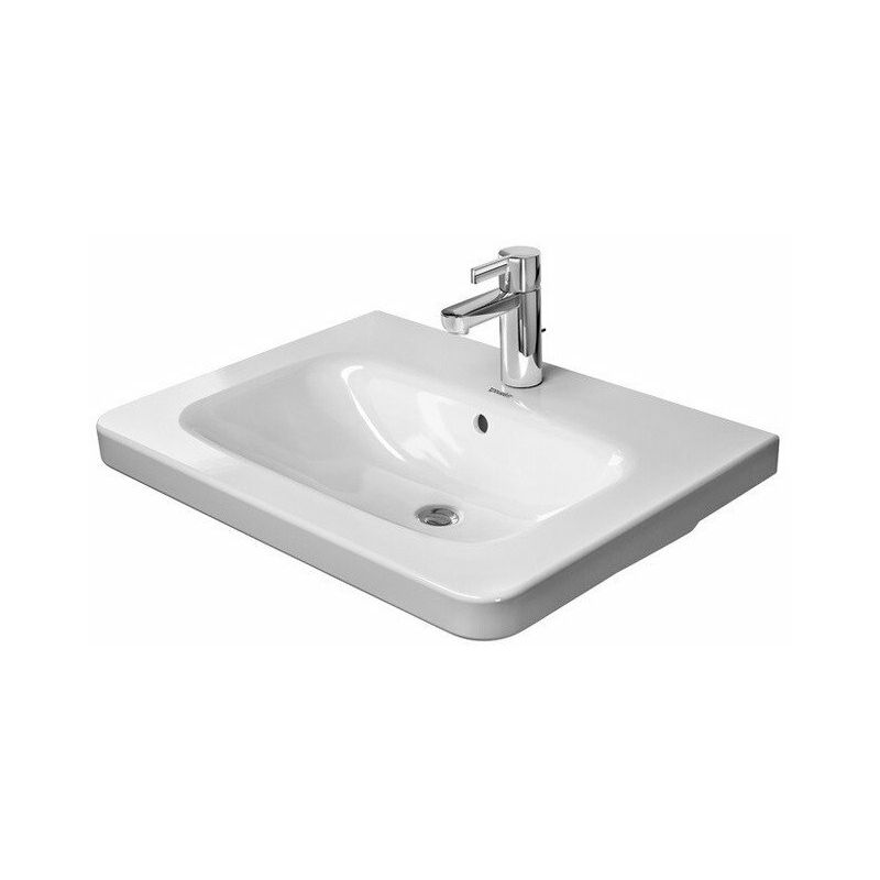 

DURASTYLE mueble lavabo sin rebosadero con plataforma para grifería 650x480mm 3 orificios para grifería blanco - Duravit