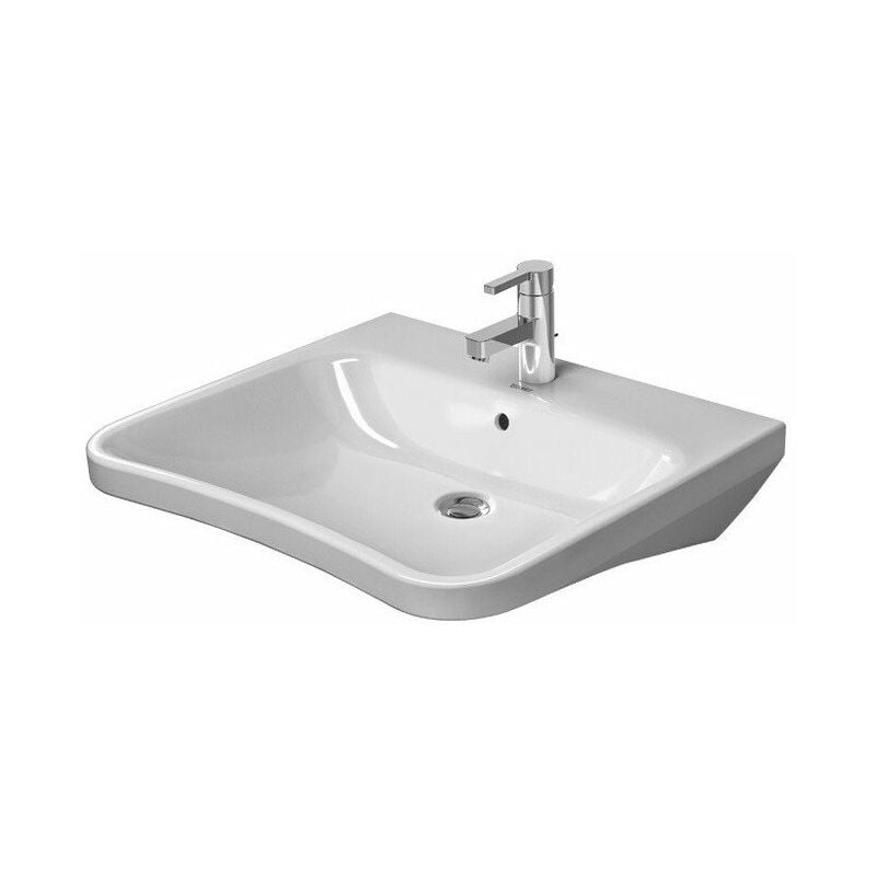 

DURASTYLE VITAL lavabo con plataforma para grifo rebosadero 650x570mm 1 orificio para grifería blanco - Duravit