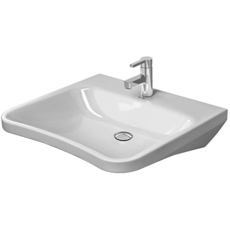 

DURASTYLE VITAL MED lavabo sin rebosadero con plataforma para grifería 650x570mm 1 orificio para grifería blanco - Duravit