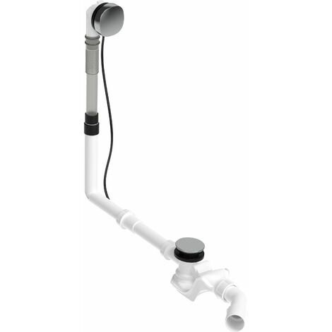 Duravit – Garniture de vidage et de trop-plein pour baignoire – Câble Bowden 530 mm – Tuyau d'évacuation rotatif – 792202000001000