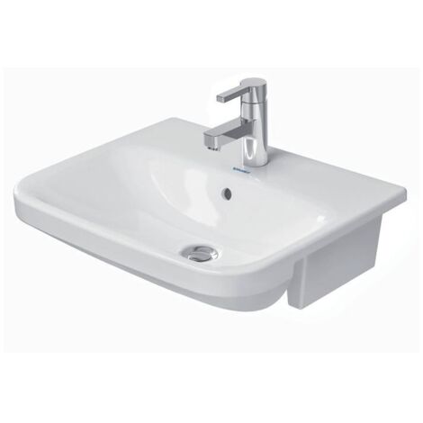 Duravit Halbeinbauwaschtisch DuraStyle 55cm mit Überlauf, mit