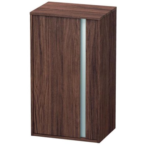 Duravit Halbhochschrank Ketho 50x36x88cm, Tür links, nussbaum dunkel