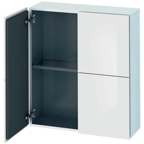Duravit Halbhochschrank L-Cube 70x24,3x80cm, 2 Türen, weiß supermatt
