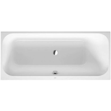 Duravit Happy D.2 bañera rectangular empotrada, inclinada hacia