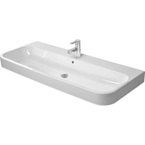 Duravit HAPPY D.2 mueble lavabo con rebosadero 1200x505mm geschl 1 orificio para grifería blanco