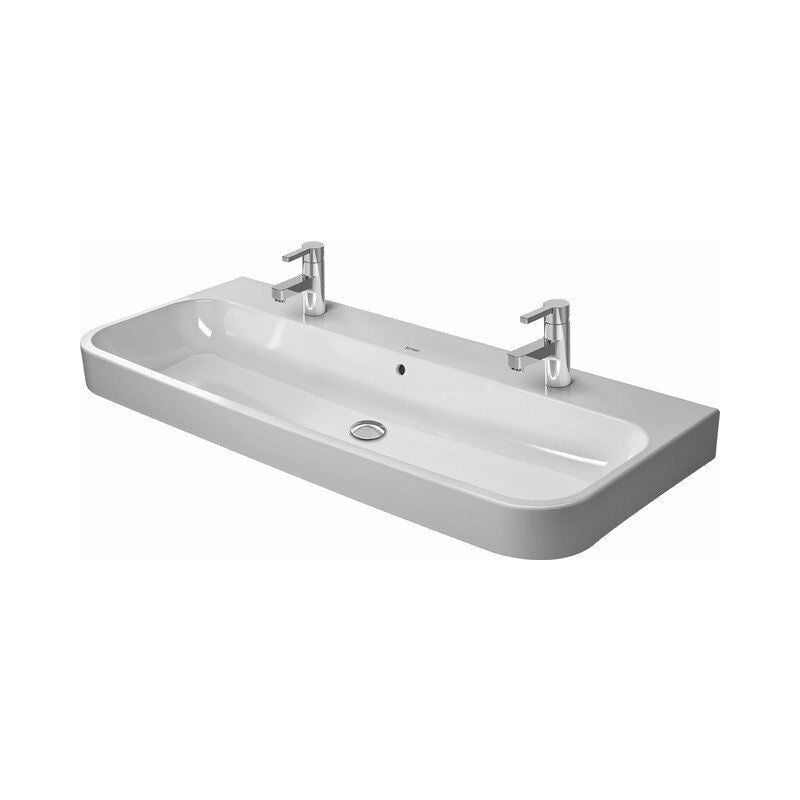 

HAPPY D.2 mueble lavabo con rebosadero 1200x505mm geschl 2 orificios para grifería blanco - Duravit