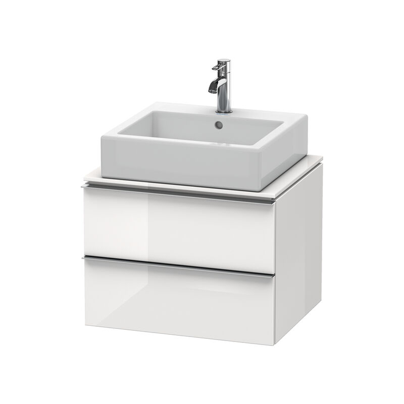 

Duravit Happy D.2 Mueble para consola 600mm 6310, 2 cajones, Color (frente/cuerpo): Decoración blanca de alto brillo - H2631002222