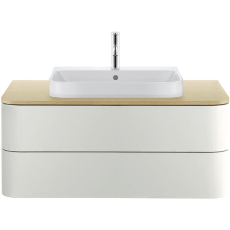 Duravit Happy D.2 Plus Aufsatzbecken, 1 Hahnloch, 600x460 mm,