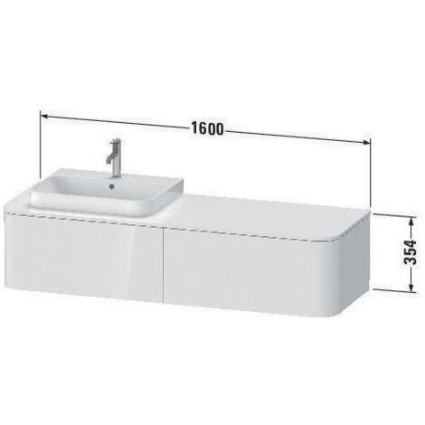 Duravit Happy D.2 Plus Konsolenwaschtischunterbau wandhängend,