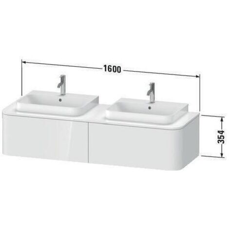 Duravit Happy D.2 Plus Konsolenwaschtischunterbau wandhängend,