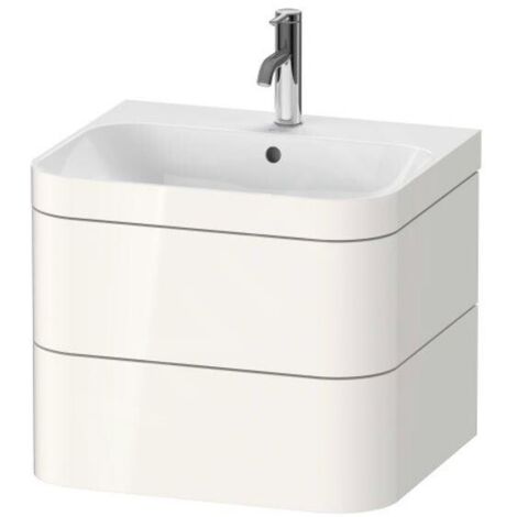Duravit Happy D.2 Plus - Meuble avec lavabo 480x575x490 mm, 2 tiroirs, blanc brillant HP4635O2222