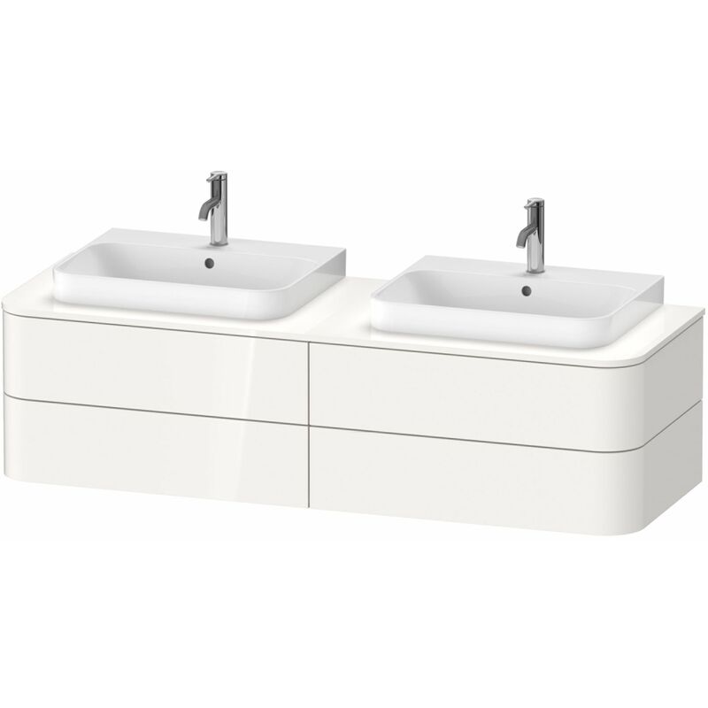 

Duravit Ag - Duravit Happy D.2 Plus Mueble para consola de pared, 1600x550 mm, 4 cajones, para 2 lavabos de sobremesa, Color (frente/cuerpo):