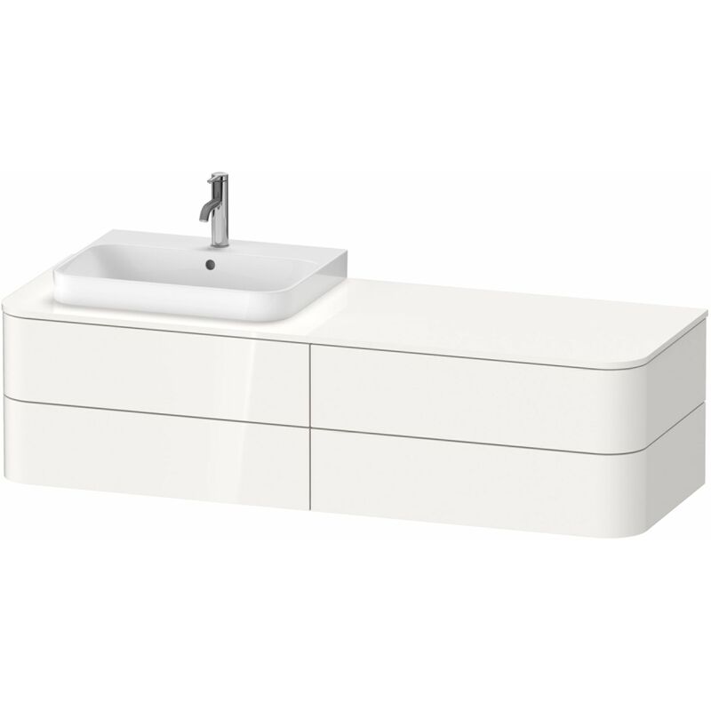 

Duravit Happy D.2 Plus Mueble para consola mural, 1600x550 mm, 4 cajones, para lavabo de muebles Posición a la izquierda, Color (frente/cuerpo): Gris