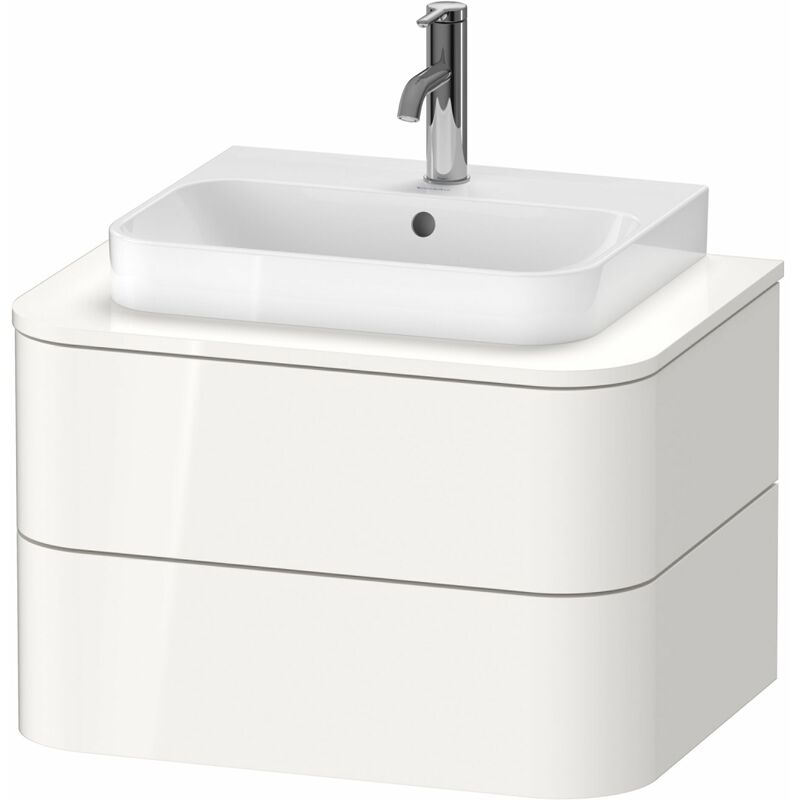 

Duravit Happy D.2 Plus Mueble para lavabo de pared, 650x480 mm, 2 cajones, para lavabo de sobremesa, Color (frente/cuerpo): Nogal cepillado Chapa de