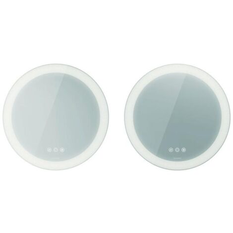 Duravit Happy D.2 Plus Spiegelset (2 Stück) rund mit Beleuchtung,