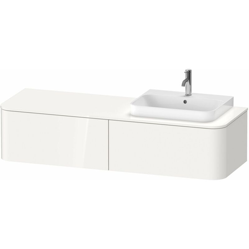 

Duravit Happy D.2 Plus Unidad de lavabo para consola de pared, 1600x550 mm, 2 extraíbles, para lavabo de montaje superior Posición a la derecha,