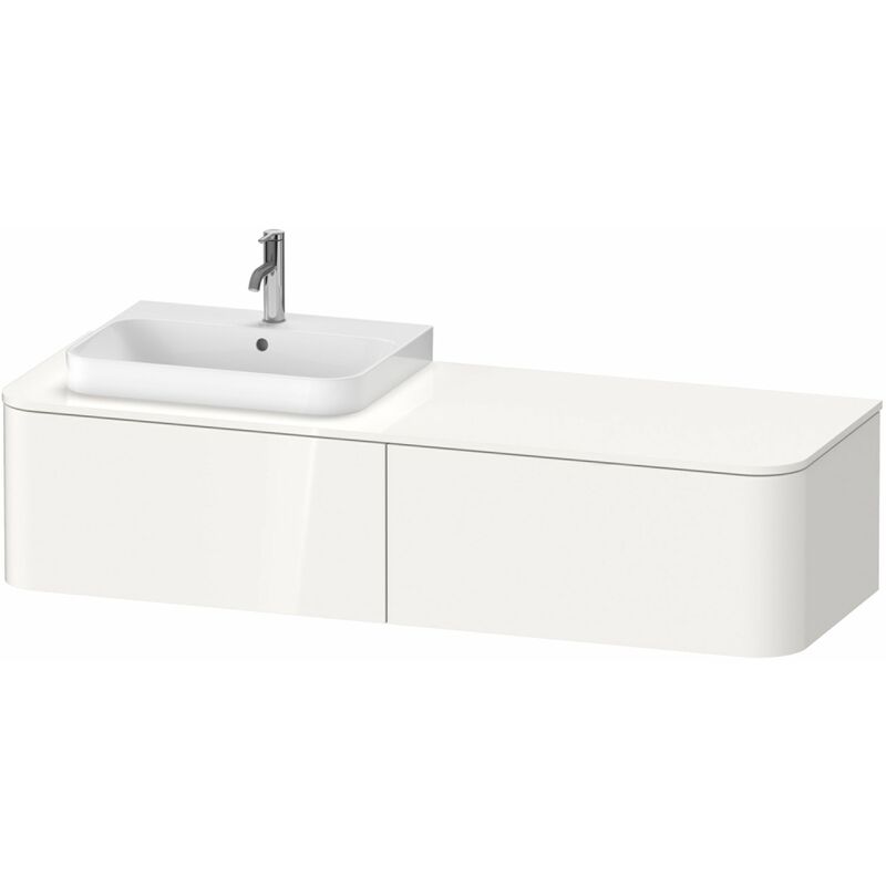 

Duravit Happy D.2 Plus Unidad de lavabo para consola de pared, 1600x550 mm, 2 extraíbles, para lavabo de montaje superior Posición izquierda, Color