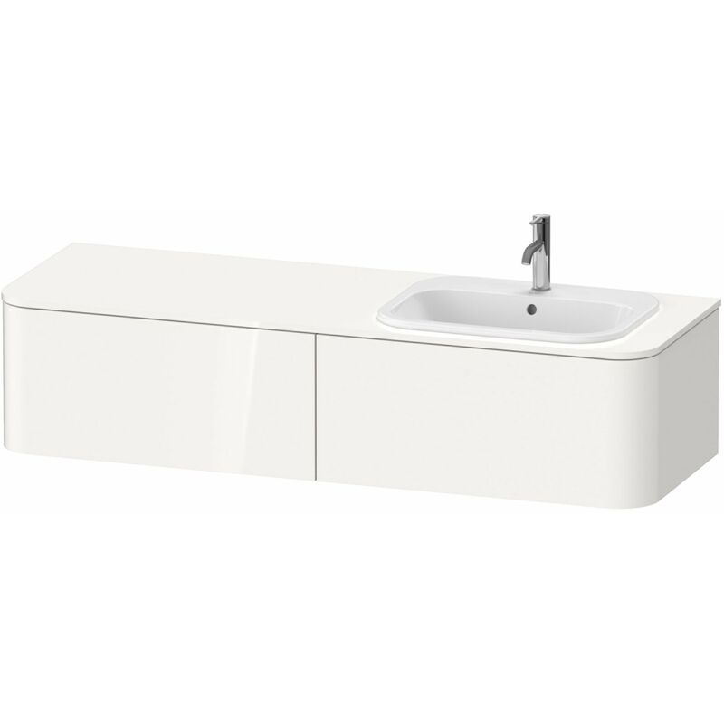 

Duravit Happy D.2 Plus Unidad de lavabo para consola de pared, 1600x550 mm, 2 extraíbles, para lavabo empotrado Posición a la derecha, Color