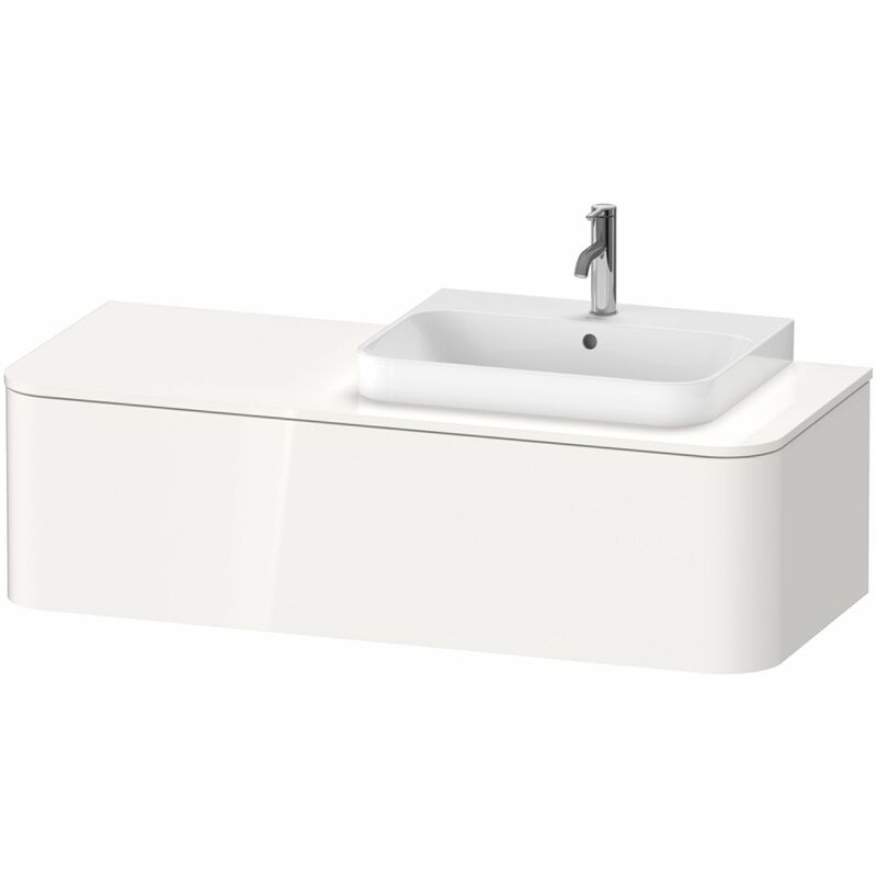 

Duravit Happy D.2 Plus Unidad de lavabo para consola mural, 1300x550 mm, 1 extraíble, para lavabo de muebles Posición a la derecha, Color