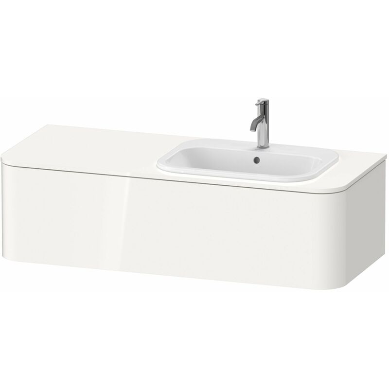 

Duravit Happy D.2 Plus Unidad de lavabo para soporte mural, 1300x550 mm, 1 extraíble, para lavabo empotrado Posición a la derecha, Color