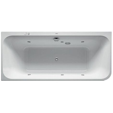 Duravit Happy D.2 Whirlwanne, Ecke links, 2 Rückenschrägen,
