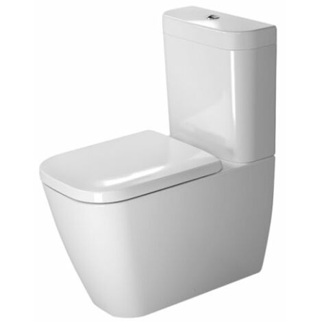Duravit Happy WC combi Happy D.2 Rondelle de 63 cm de profondeur, pour réservoir de chasse en surface, sortie Vario, Coloris: Blanc - 2134090000