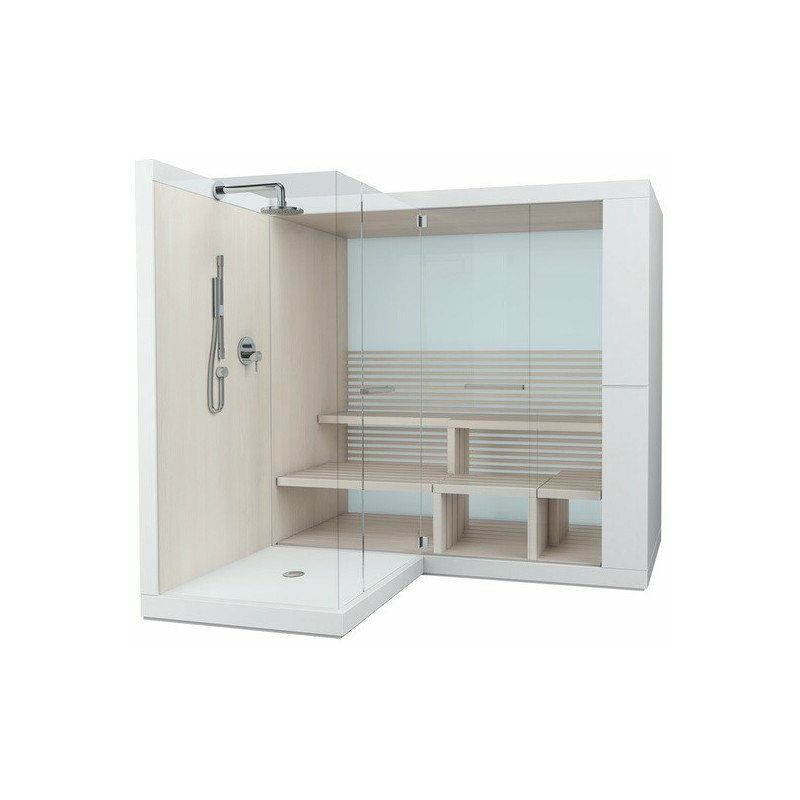

INIPI sauna 2350x2205x2220mm de pie con antideslizante blanco brillo - Duravit