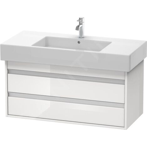 Duravit Ketho - Meuble sous lavabo 480x1000x455 mm, 2 tiroirs, blanc brillant KT664102222
