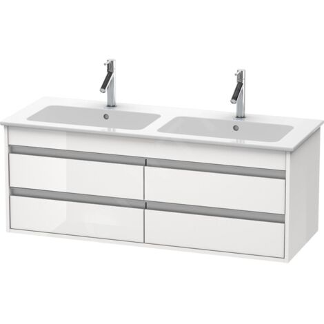 Duravit Ketho - Meuble sous lavabo 480x1270x475 mm, quatre tiroirs, blanc brillant KT643302222
