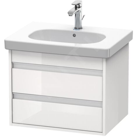 Duravit Ketho - Meuble sous lavabo 480x600x455 mm, 2 tiroirs, blanc brillant KT665002222
