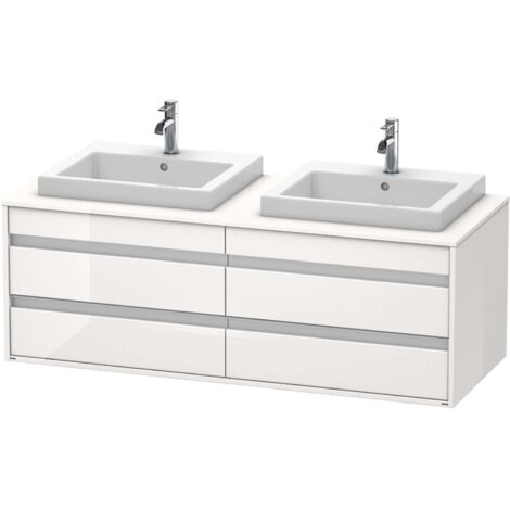Duravit Ketho Meuble sous-lavabo suspendu 6757, 4 tiroirs,