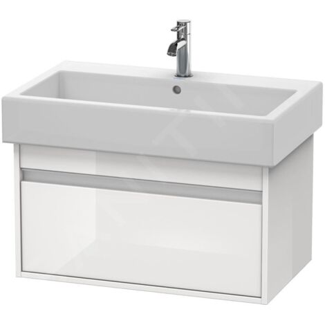 Duravit Ketho - Meuble-vasque, 410x750x440 mm, 1 tiroir, blanc brillant KT668702222