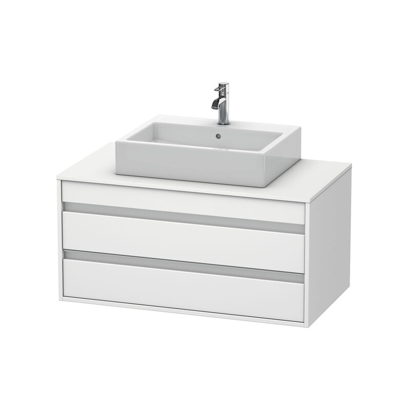 

Duravit Ketho Módulo mural 6655, 2 cajones, 1000mm, para lavabo de sobremesa, céntrico, Color (frente/cuerpo): Blanco Mate Decoración - KT665501818