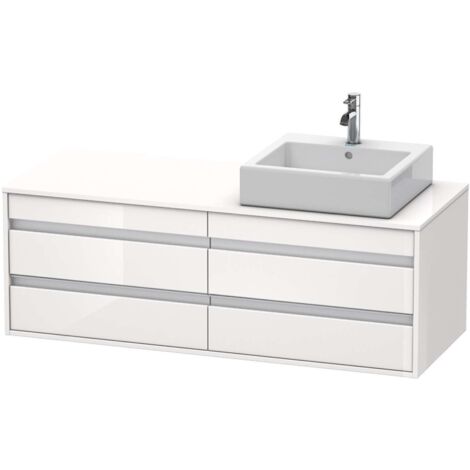 Duravit Ketho Módulo mural 6657, 4 cajones, 1400mm, para 1 lavabo