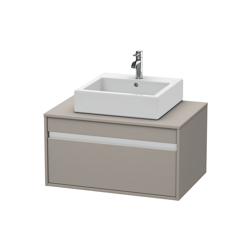 

Duravit Ketho Módulo mural 6694, 1 extraíble, 800mm, para 1 lavabo de montaje superior, céntrico, Color (frente/cuerpo): Terra Mate - KT669401414