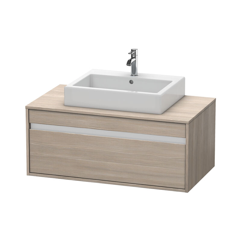 

Duravit Ketho Módulo mural 6695, 1 extraíble, 1000mm, para 1 lavabo de montaje superior, centralizado, Color (frente/cuerpo): Decoración Pino Plata