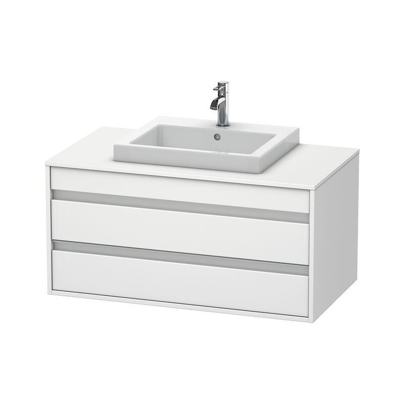 

Duravit Ag - Duravit Ketho Módulo mural 6755, 2 cajones, 1000mm, para lavabo empotrado, centralizado, Color (frente/cuerpo): Blanco Mate Decoración