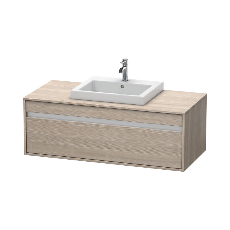 

Duravit Ketho Módulo mural 6796, 1 extraíble, 1200mm, para 1 lavabo empotrado, centralizado, Color (frente/cuerpo): Decoración Pino Plata