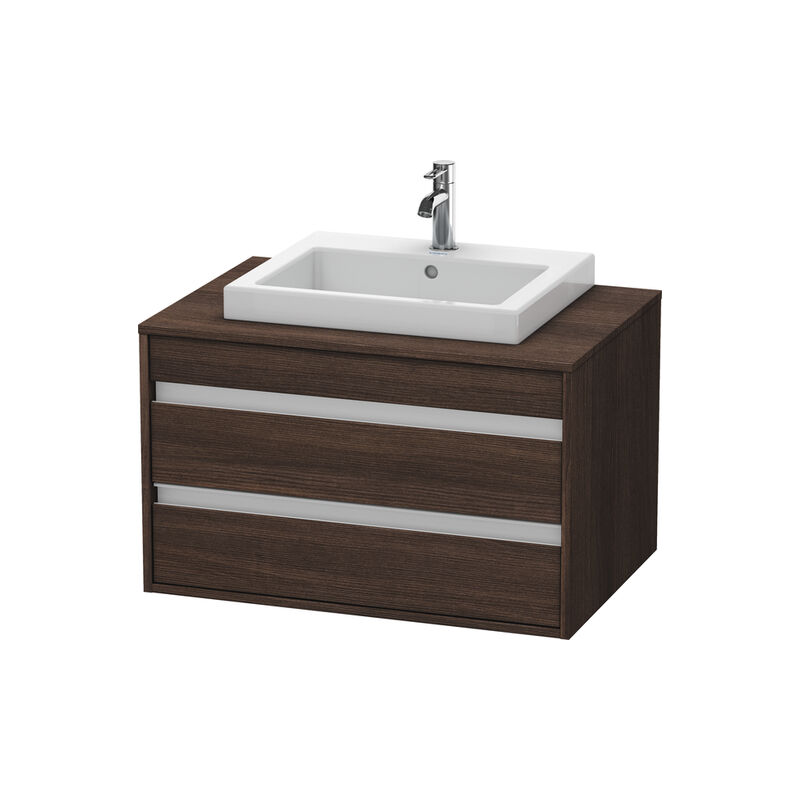 

Duravit Ketho Mueble bajo encimera 6754, 2 cajones, 800mm, para lavabo empotrado, centrico, Color (frente/cuerpo): Decoración Castaño Oscuro