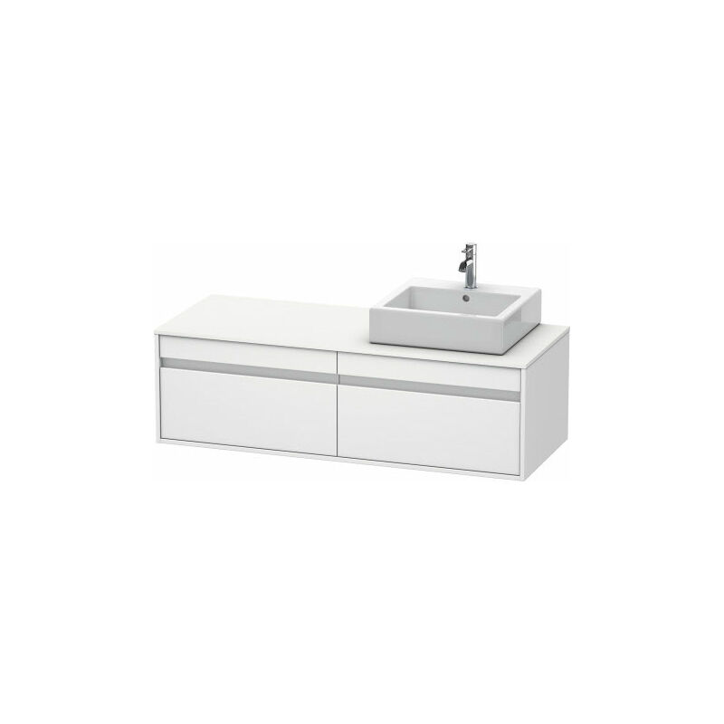 

Duravit Ag - Duravit Ketho Mueble de pared 6697, 2 extraíbles, 1400mm, para 1 lavabo de montaje superior, izquierda, Color (frente/cuerpo): Grafito