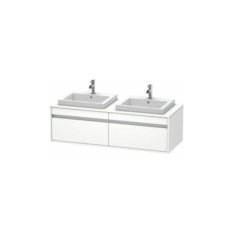 

Duravit Ketho Mueble de pared 6797, 2 extraíbles, 1400mm, para 1 lavabo empotrado, izquierda, Color (frente/cuerpo): Decoración Castaño Oscuro