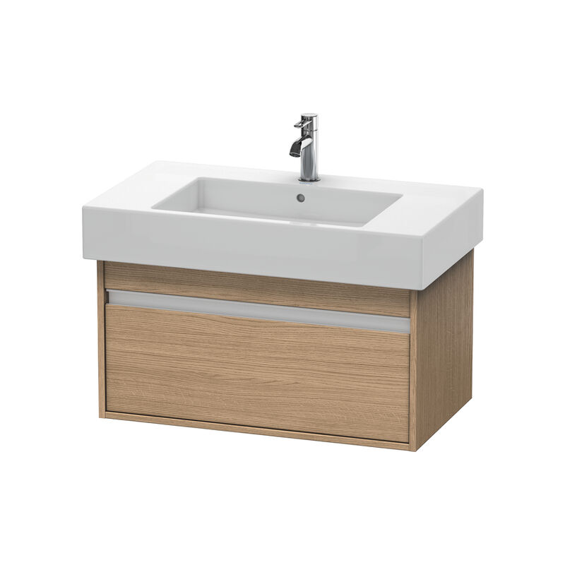 

Duravit Ketho Mueble lavabo de pared 6690, 1 extraíble, 800mm, para Vero, Color (frente/cuerpo): Decoración Roble Europeo - KT669005252